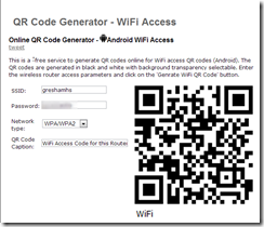 QR Code Generator WiFi Access